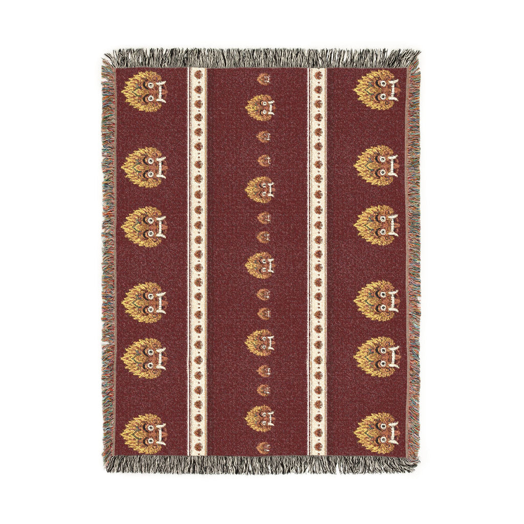 Sri Lankan Gift Woven Blanket Raksha Mask Design