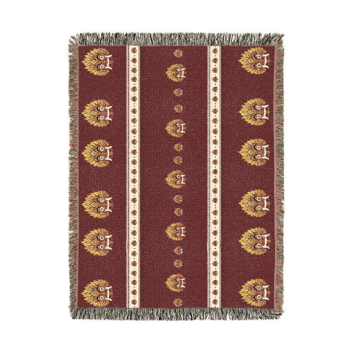 Sri Lankan Gift Woven Blanket Raksha Mask Design