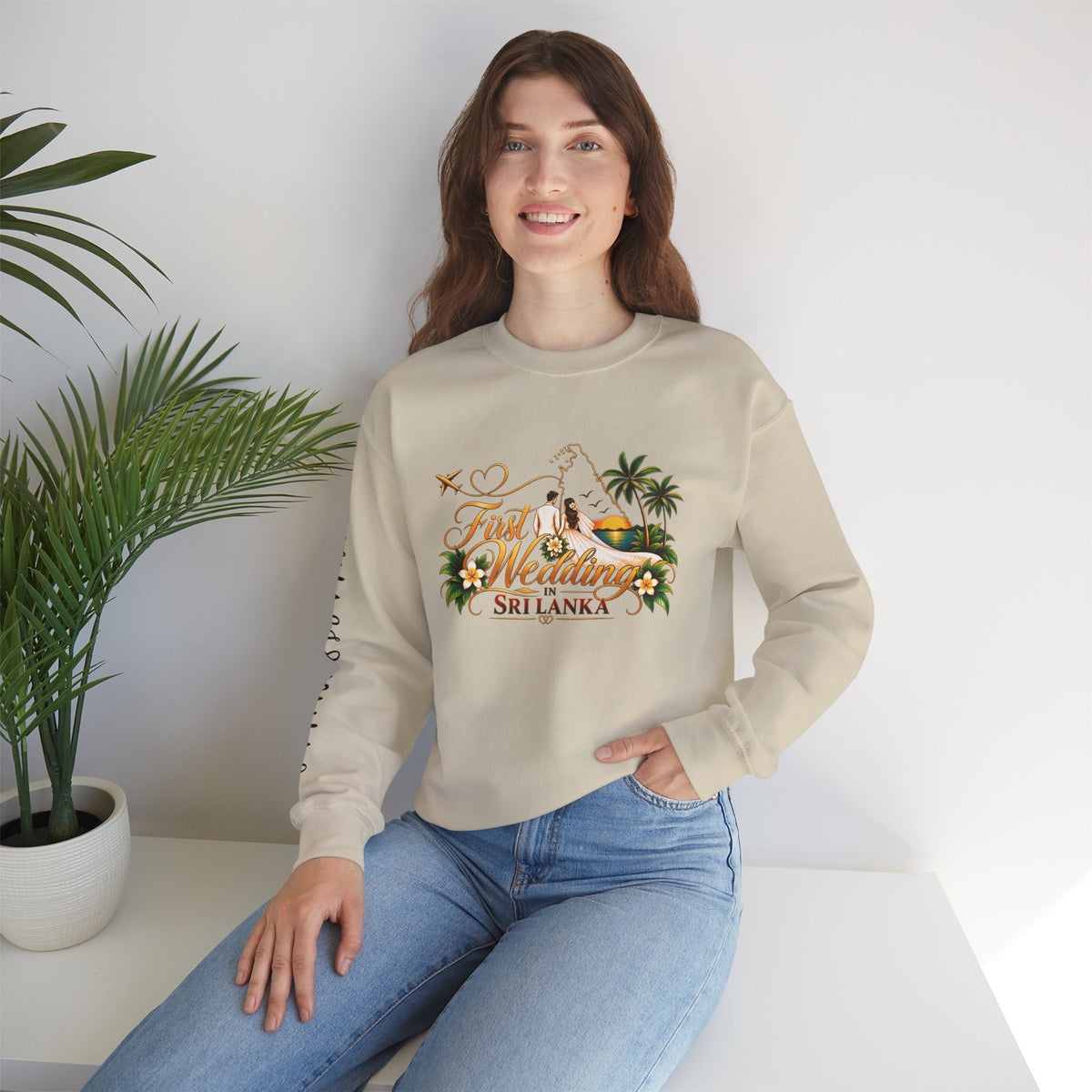 Personalized Sri Lanka Wedding Sweatshirt – Unisex Crewneck