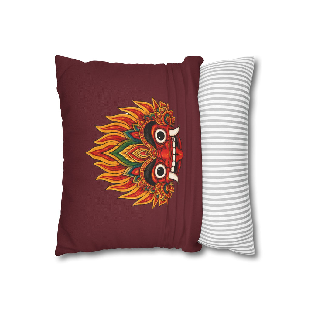 Raksha Guardian Cushion Cover  Sri Lankan Devil Dance Mask