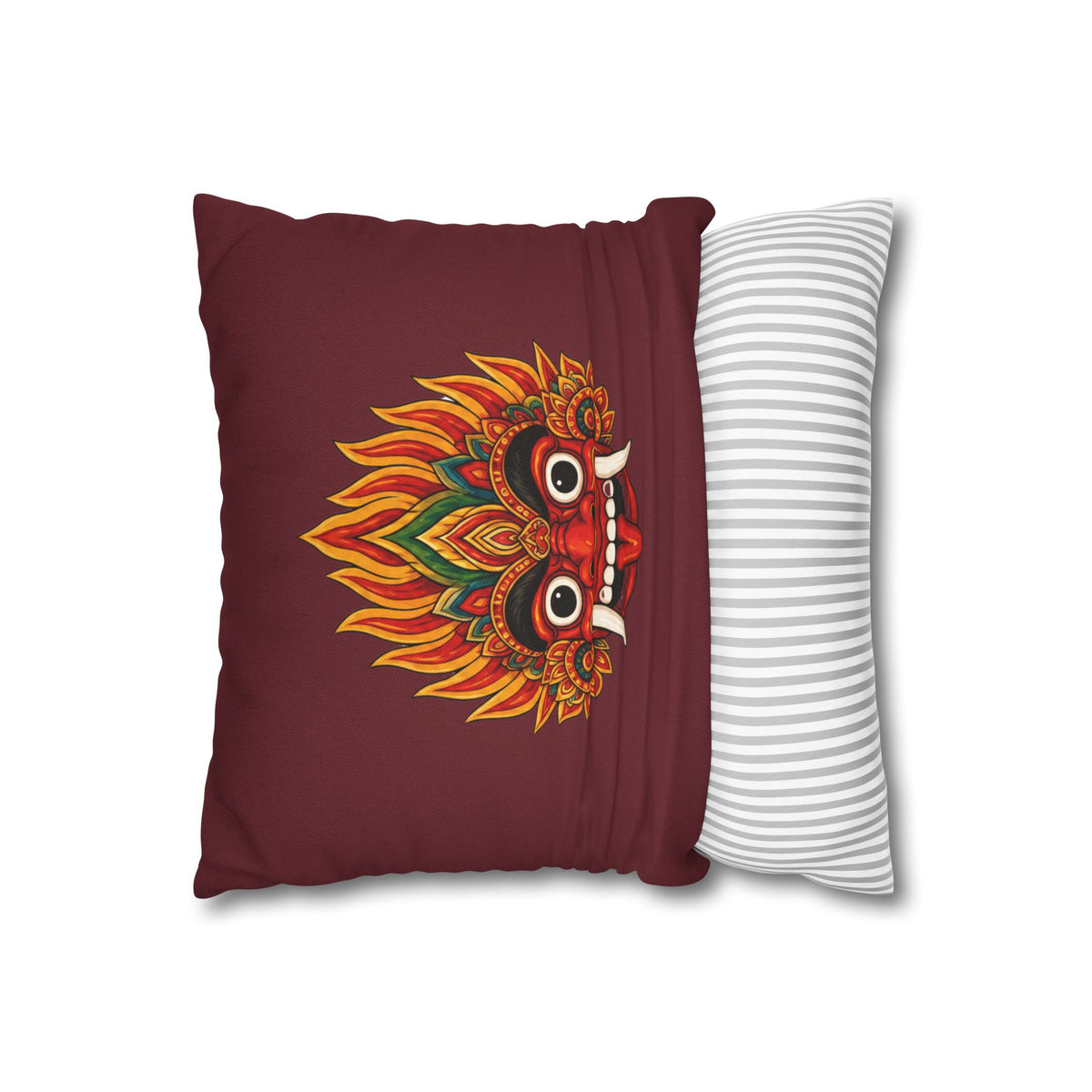 Raksha Guardian Cushion Cover  Sri Lankan Devil Dance Mask