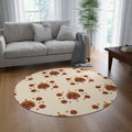 Raksha Mask Round Rug Sri Lankan Devil Dance