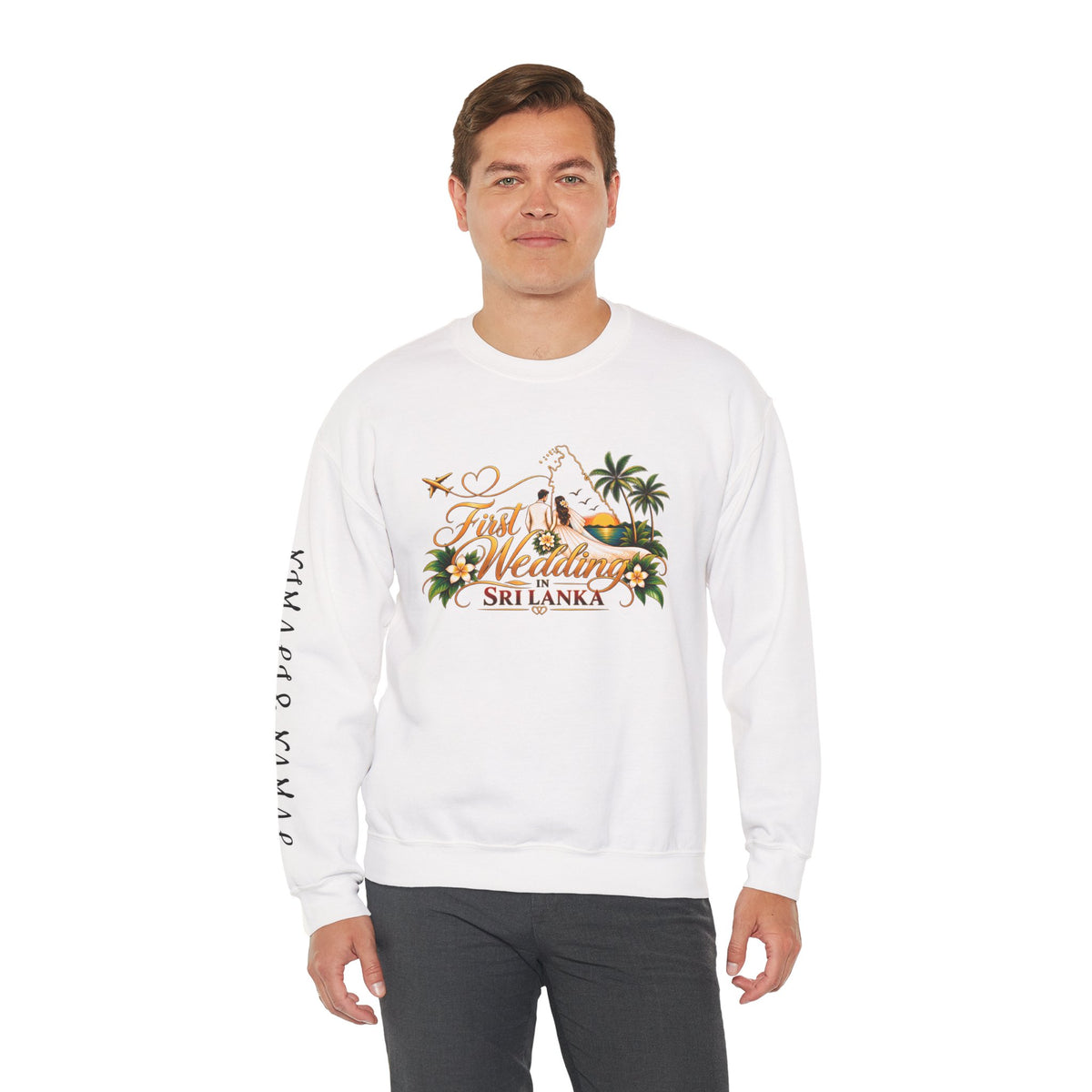 Personalized Sri Lanka Wedding Sweatshirt – Unisex Crewneck