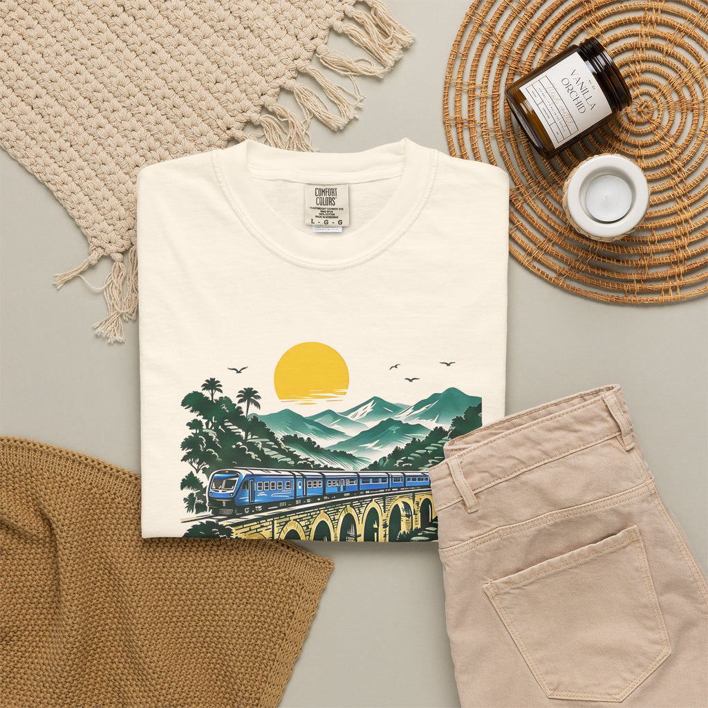 Sri Lanka Nine Arch Bridge Unisex T-Shirt Vintage Railway Tee
