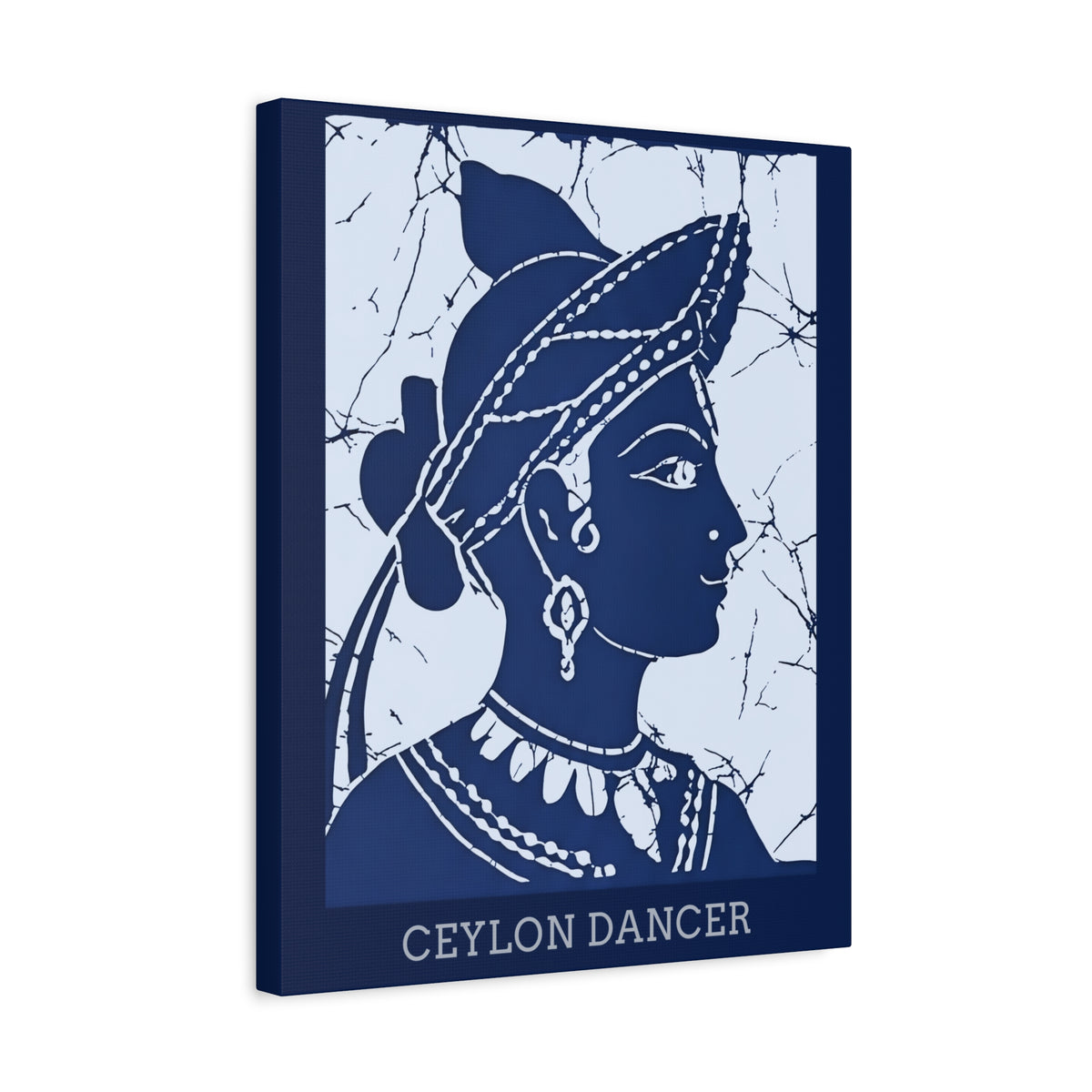Ceylon Dancer Matte Canvas Wall Art Sri Lankan Batik Heritage Print