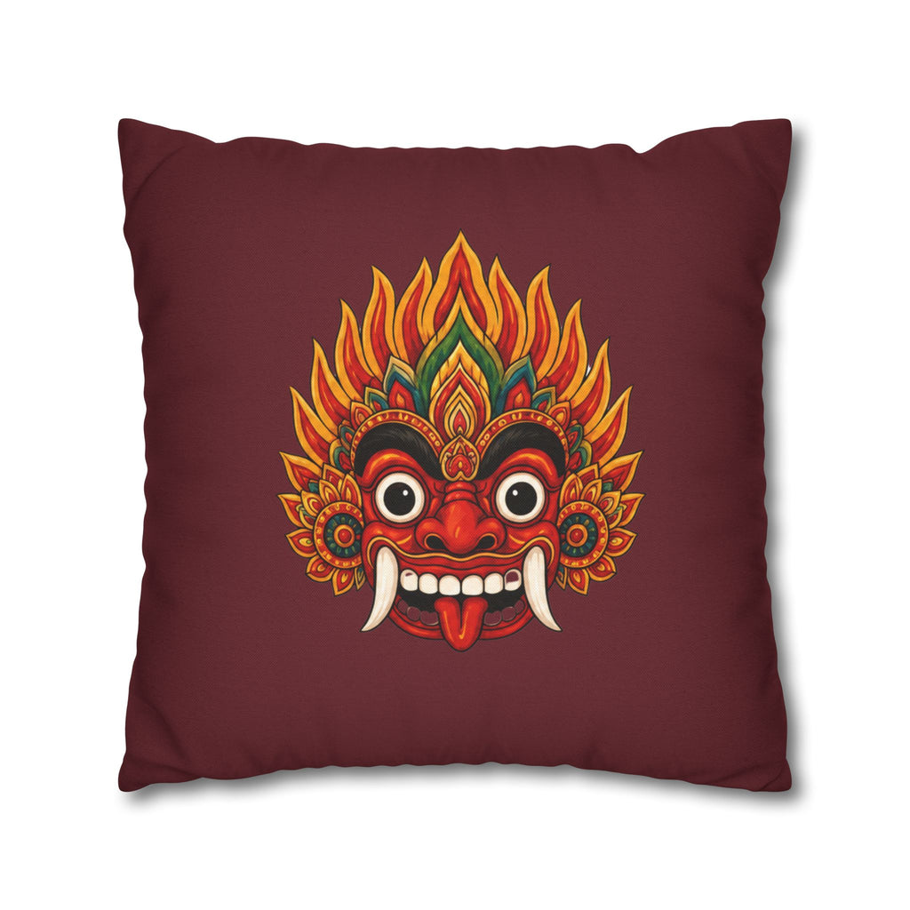 Raksha Guardian Cushion Cover  Sri Lankan Devil Dance Mask