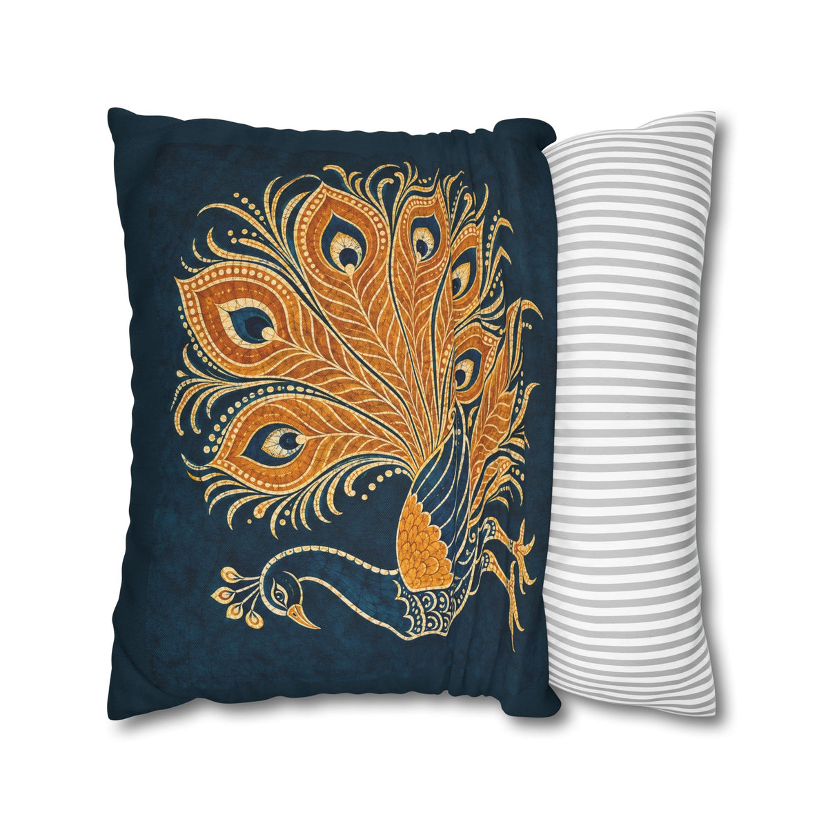 Peacock Batik Cushion Cover Sri Lankan Gift Pillowcase