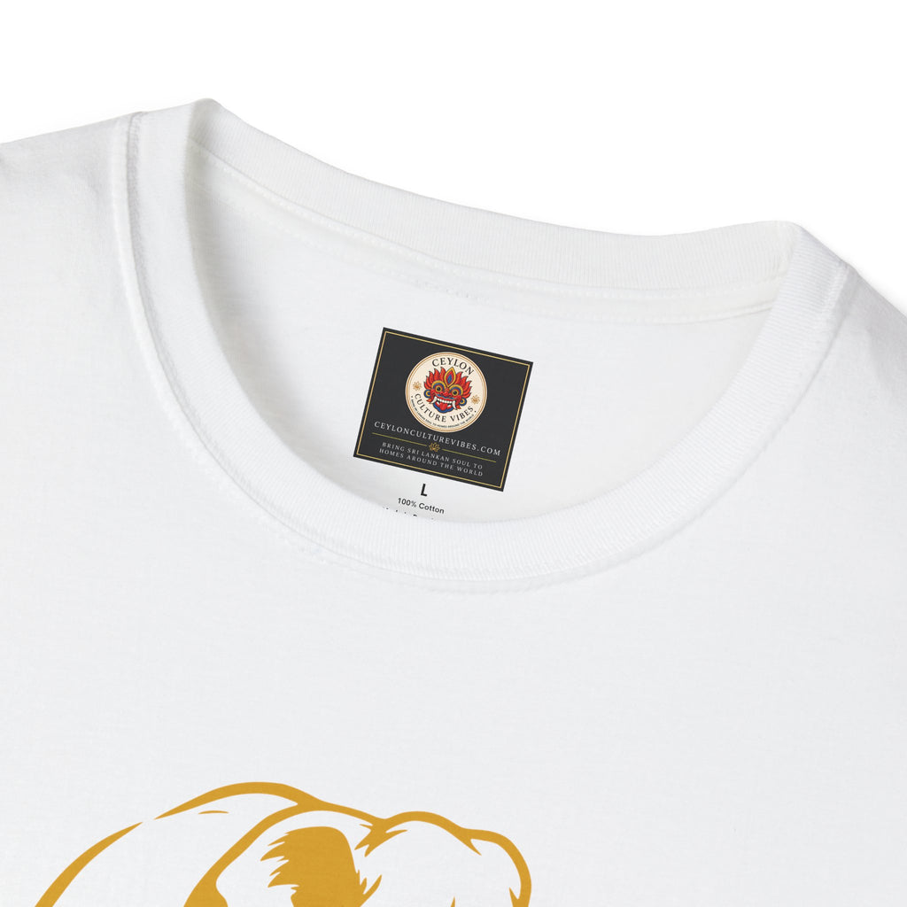 Sri Lanka Elephant Unisex T-Shirt Minimal Ochre Graphic Tee