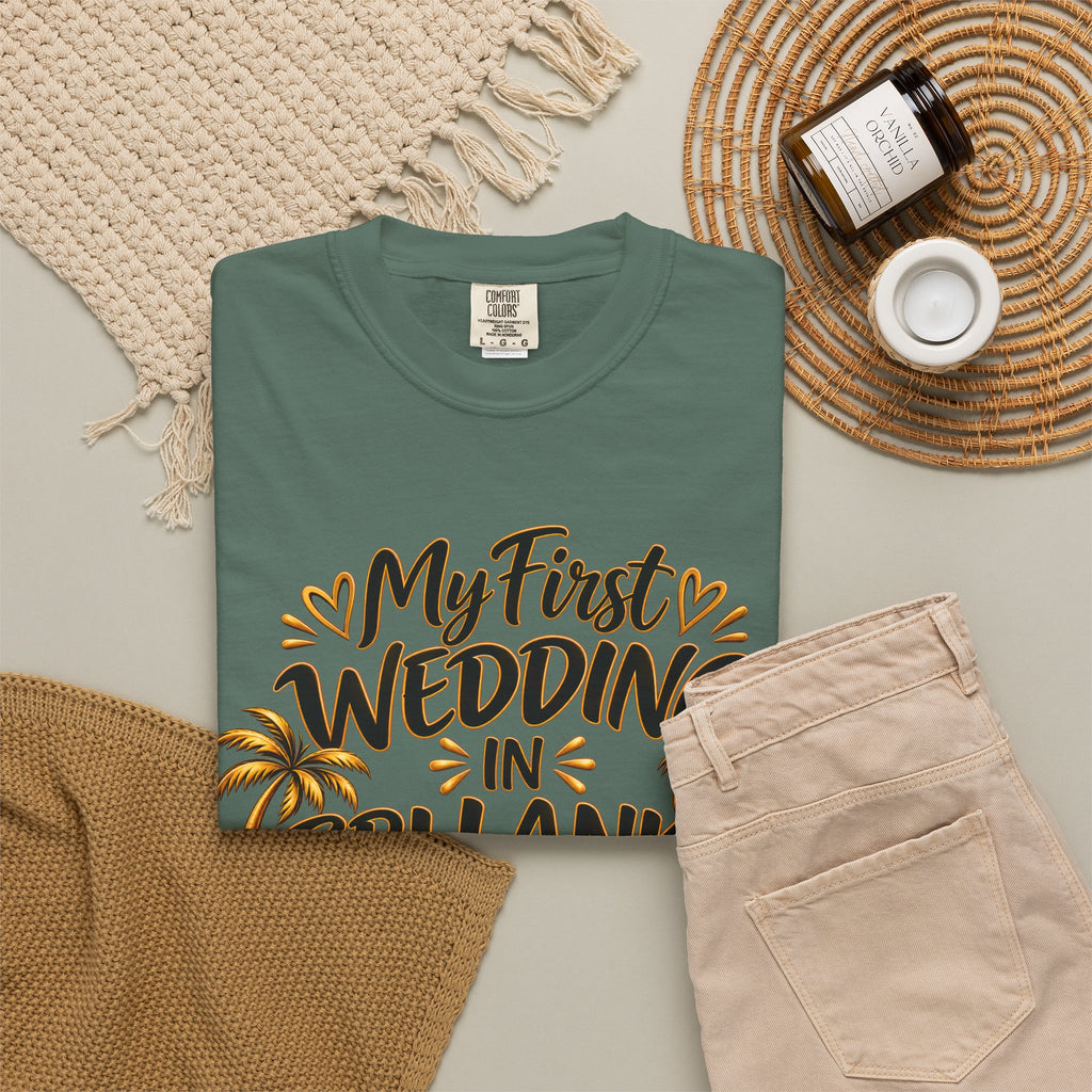 Sri Lanka Unisex Wedding T-Shirt – My First Wedding in Sri Lanka