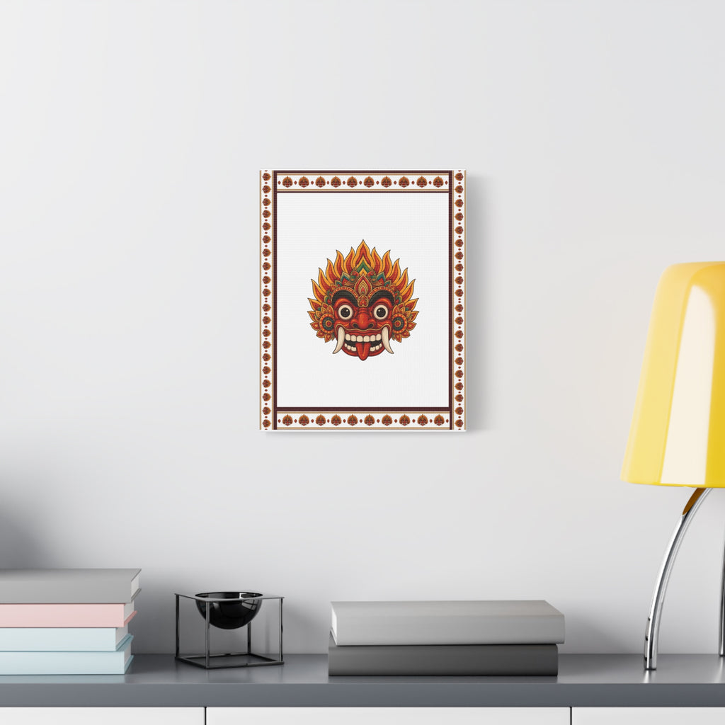 Raksha Mask Matte Canvas Stretched Wall Art