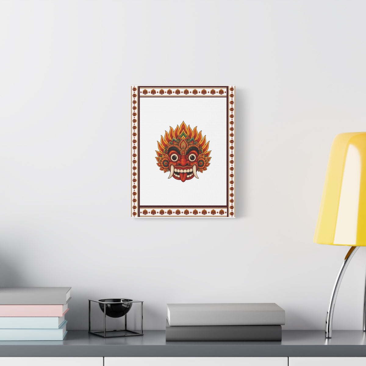 Raksha Mask Matte Canvas Stretched Wall Art