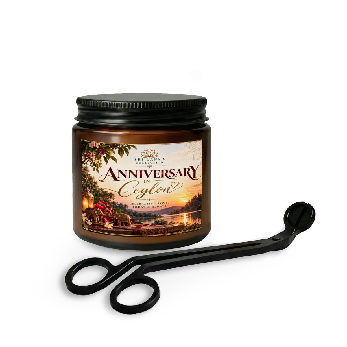 Anniversary Ceylon Candle Set with Wick Trimmer