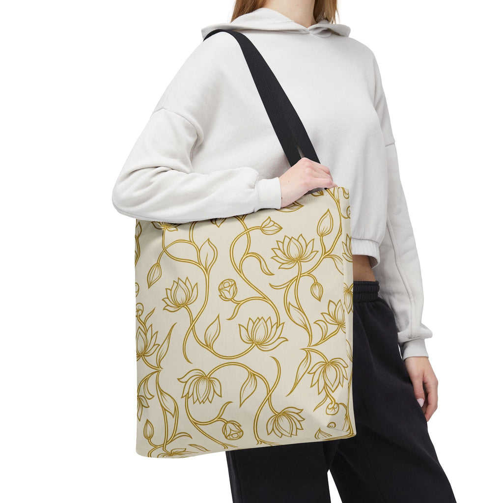 Ceylon Lotus Tote Bag Sri Lankan Temple Flower Canvas Shopper