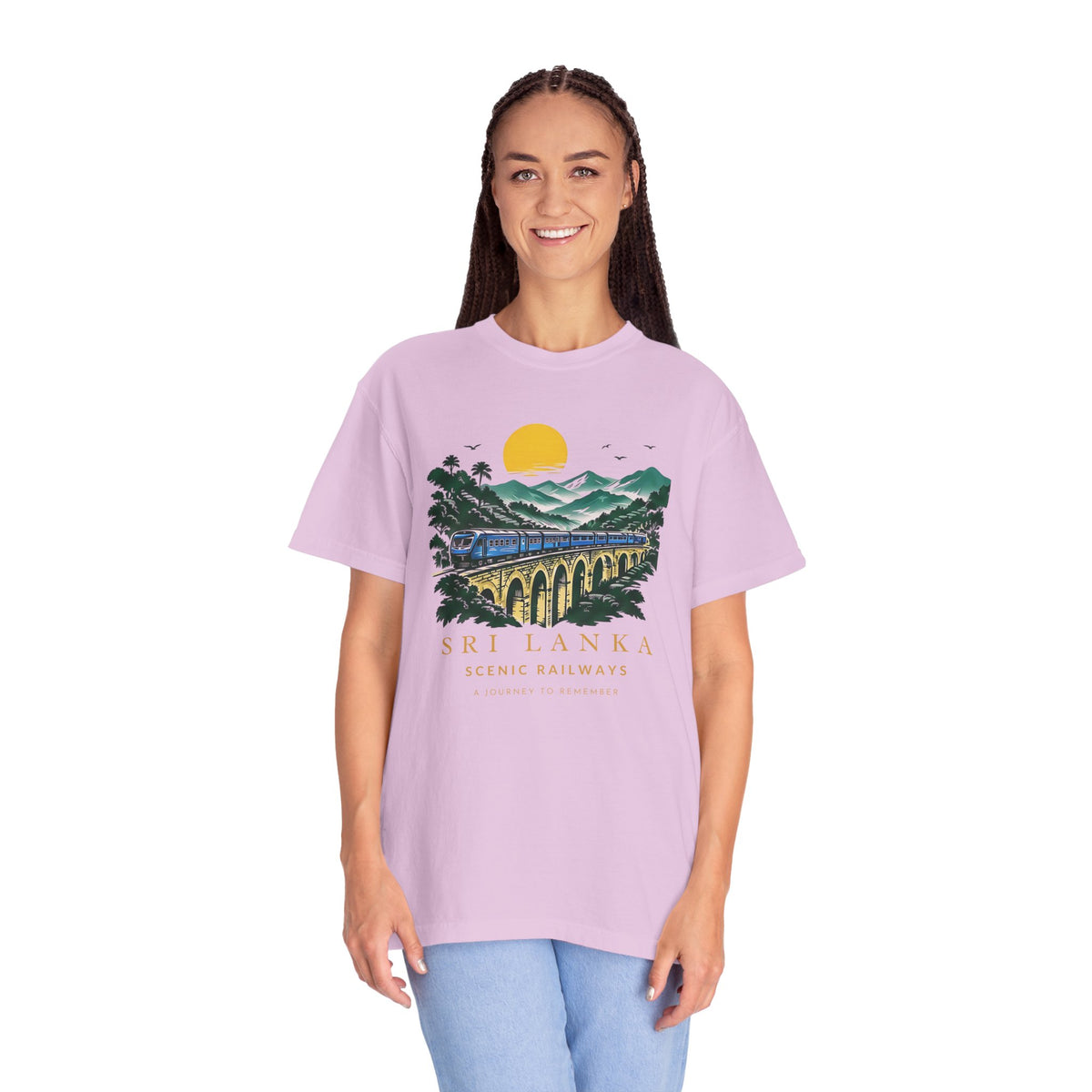 Sri Lanka Nine Arch Bridge Unisex T-Shirt Vintage Railway Tee