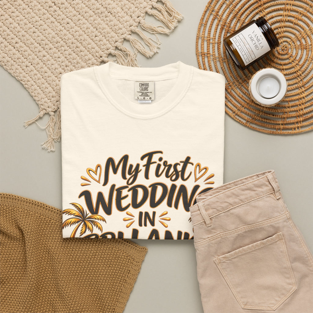 Sri Lanka Unisex Wedding T-Shirt – My First Wedding in Sri Lanka