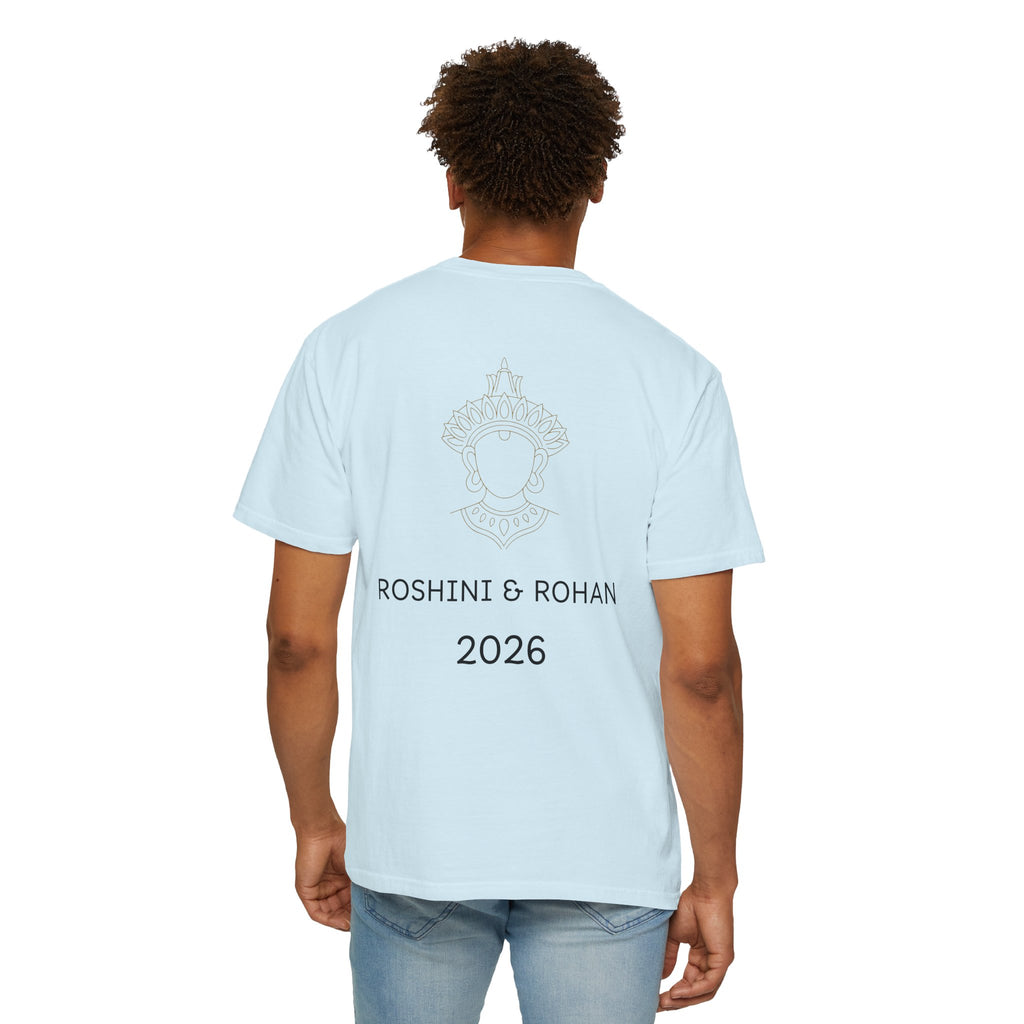 Sri Lanka Destination Wedding T-Shirt — "First Wedding Sri Lanka" Couple Tee (Roshini & Rohan 2026)