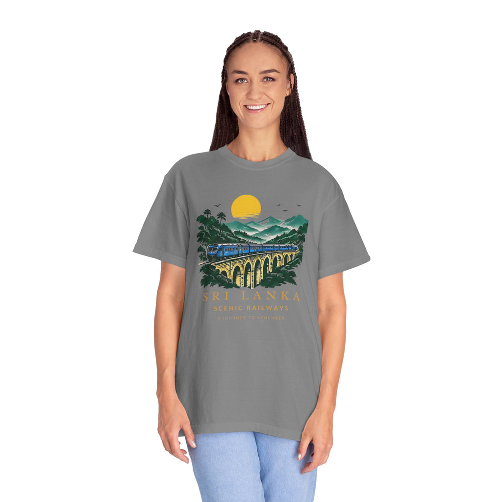Sri Lanka Nine Arch Bridge Unisex T-Shirt Vintage Railway Tee