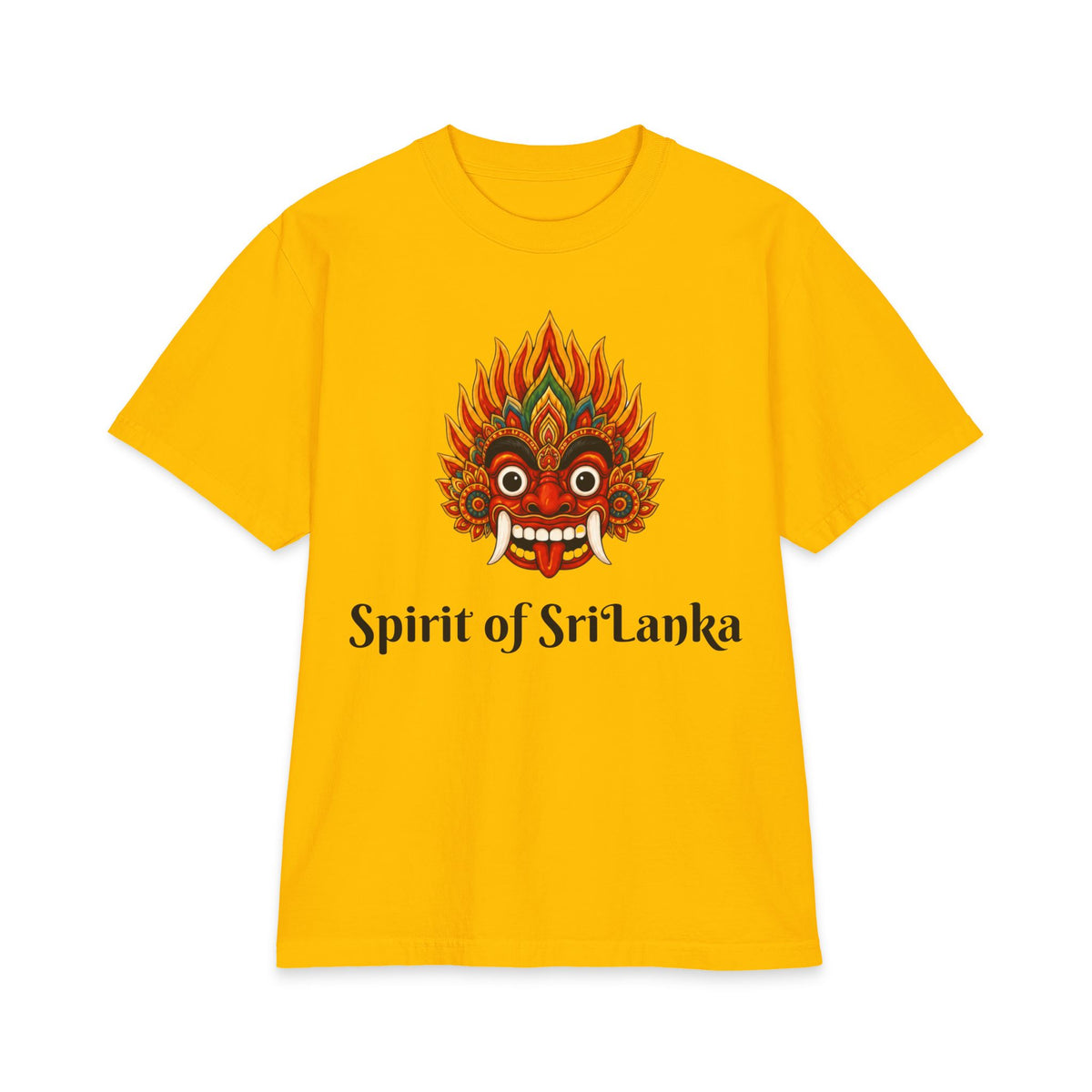 Raksha Spirit Graphic T-Shirt Sri Lankan Devil Dance Mask Heritage Unisex Tee