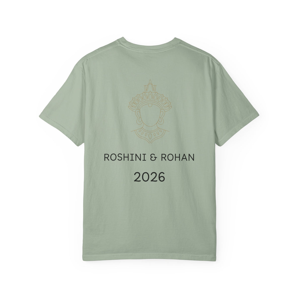 Sri Lanka Destination Wedding T-Shirt — "First Wedding Sri Lanka" Couple Tee (Roshini & Rohan 2026)