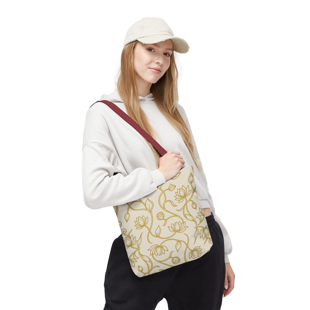 Ceylon Lotus Tote Bag Sri Lankan Temple Flower Canvas Shopper