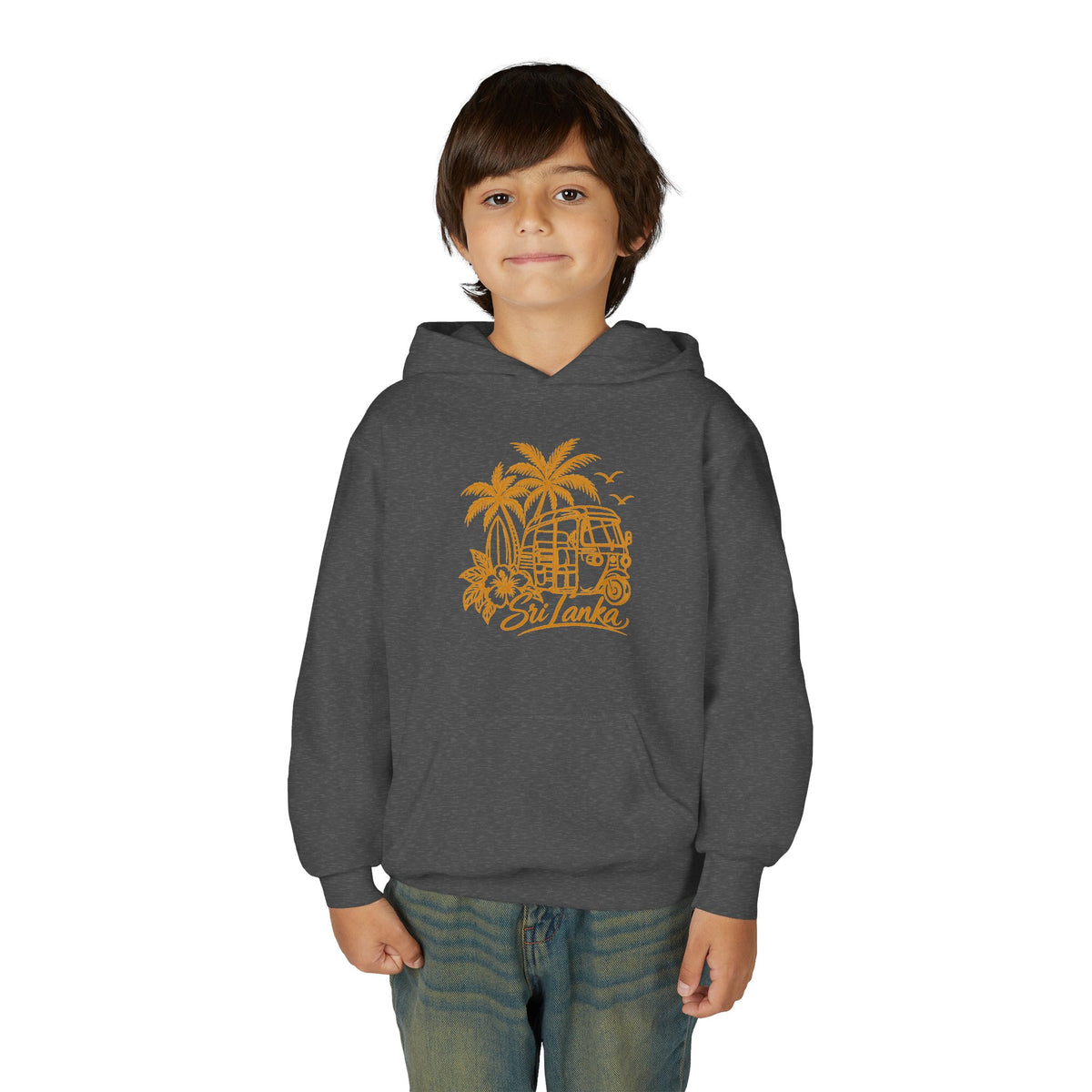 Sri Lanka Kids Hoodie Tropical Palm Tree Island Design