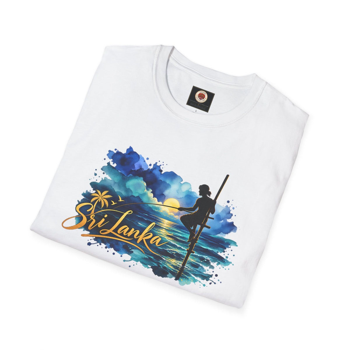 Sri Lanka Watercolor Surf T-Shirt