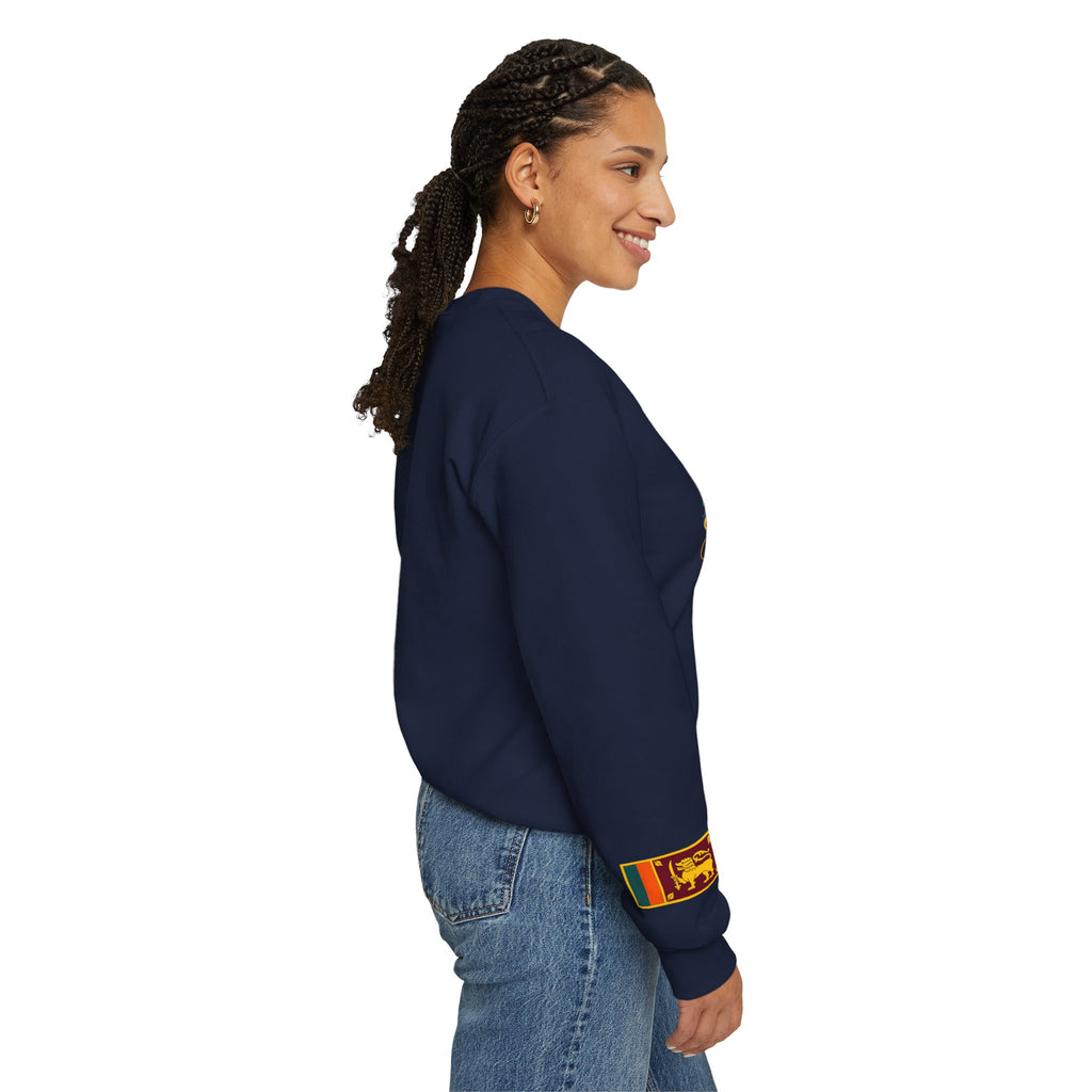 Sri Lanka Surf Crewneck Sweatshirt - Watercolor Stilt Fisherman Graphic