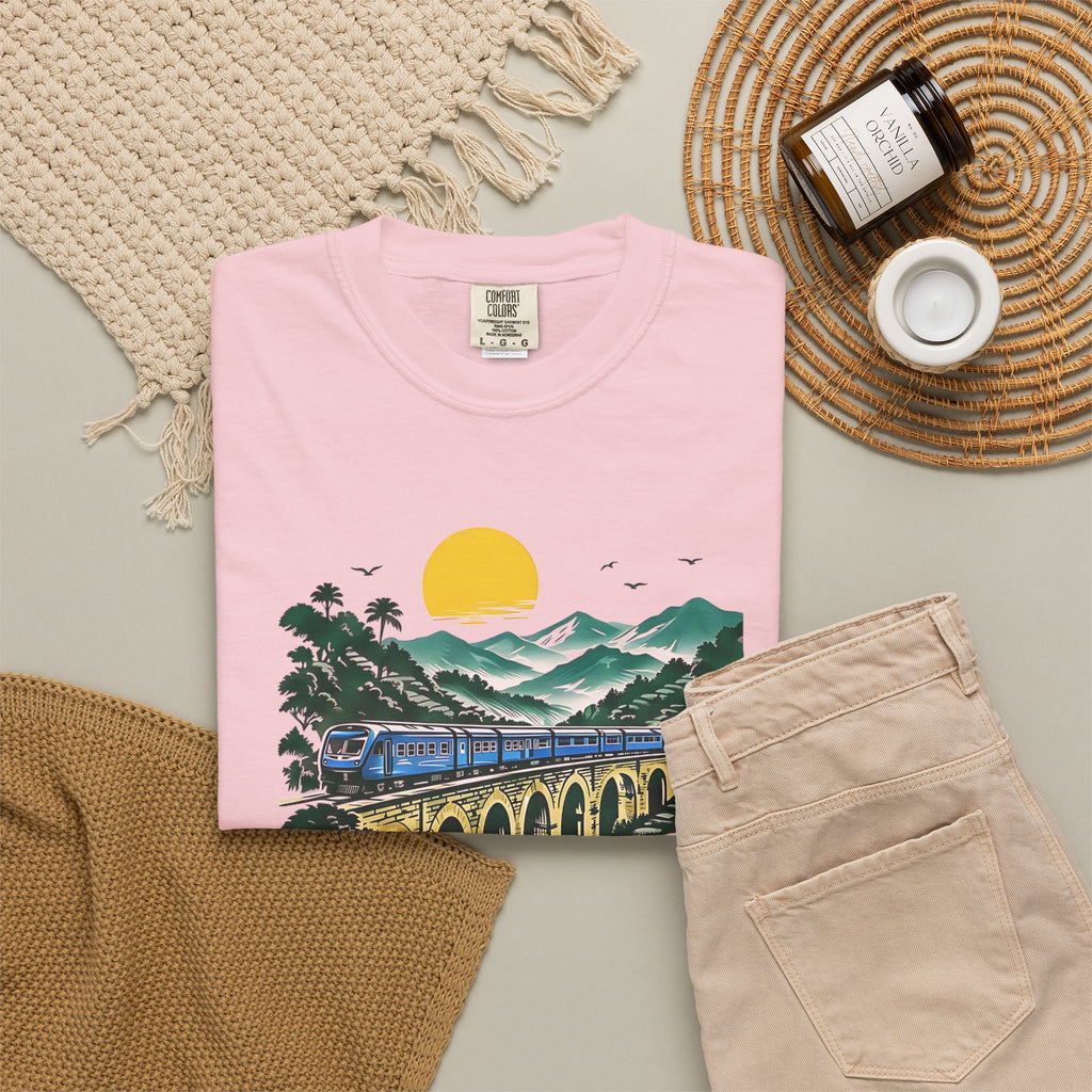 Sri Lanka Nine Arch Bridge Unisex T-Shirt Vintage Railway Tee