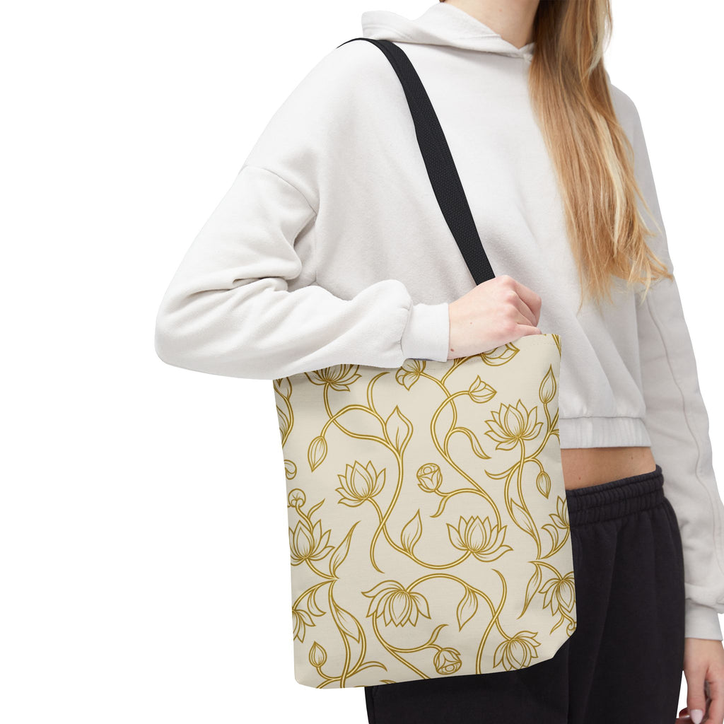 Ceylon Lotus Tote Bag Sri Lankan Temple Flower Canvas Shopper