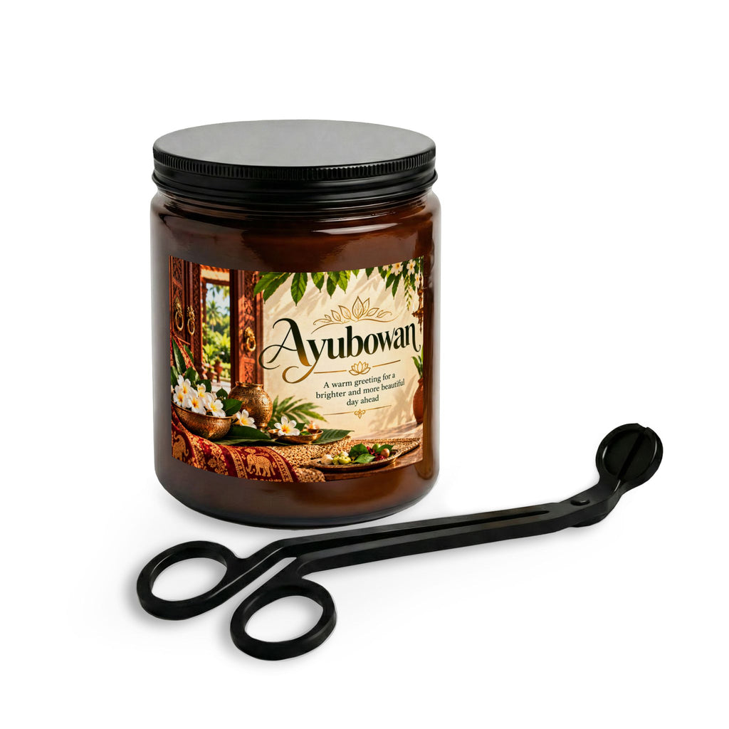 Ayubowan Aromatherapy Candle Set with Wick Trimmer
