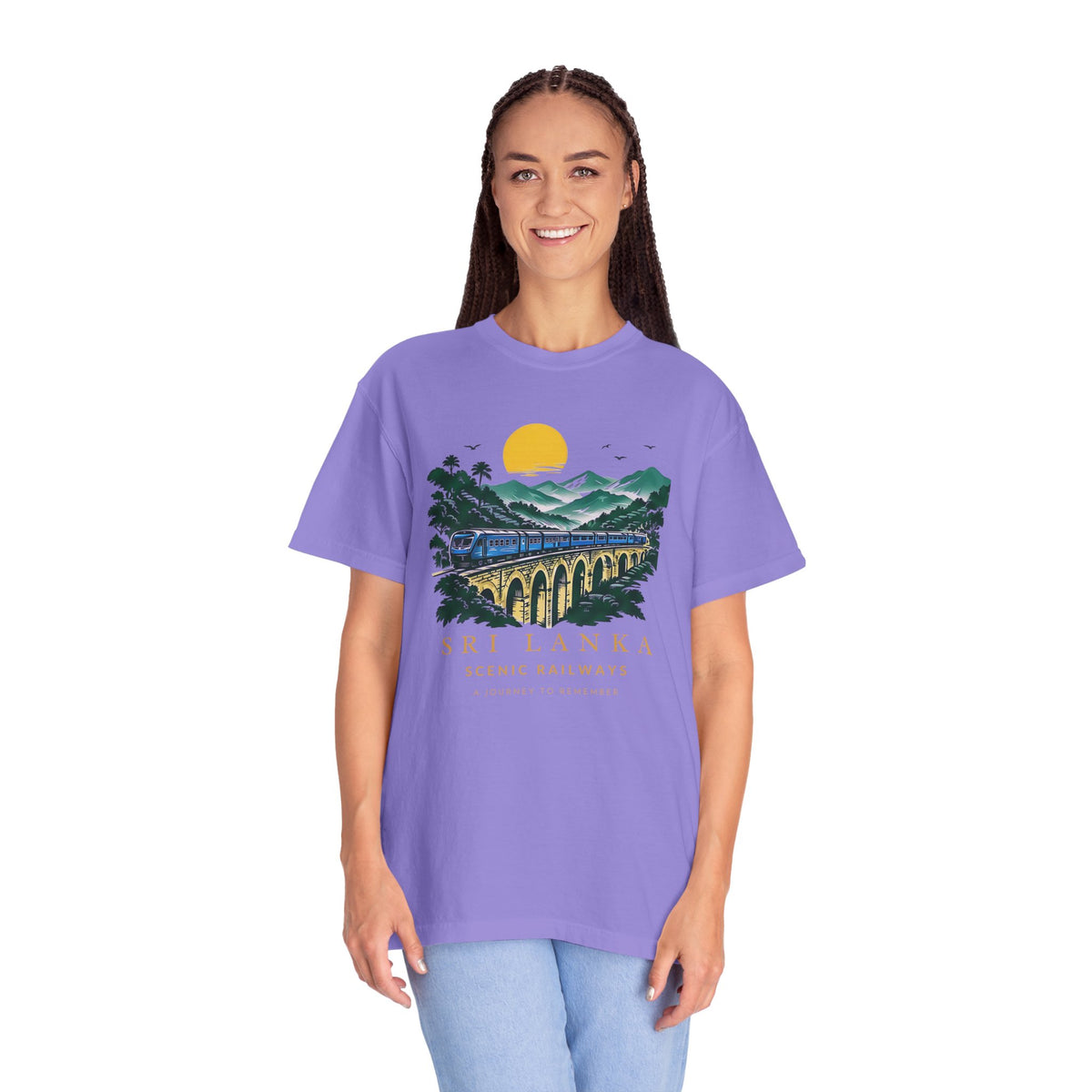 Sri Lanka Nine Arch Bridge Unisex T-Shirt Vintage Railway Tee