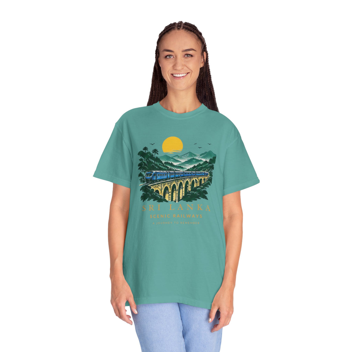 Sri Lanka Nine Arch Bridge Unisex T-Shirt Vintage Railway Tee