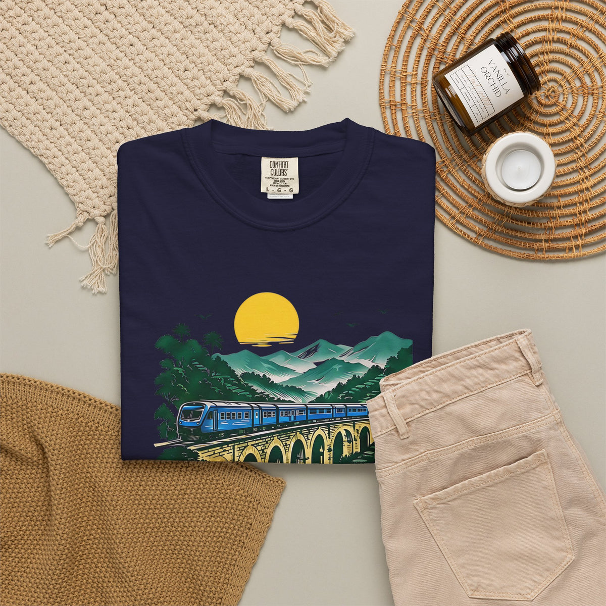 Sri Lanka Nine Arch Bridge Unisex T-Shirt Vintage Railway Tee