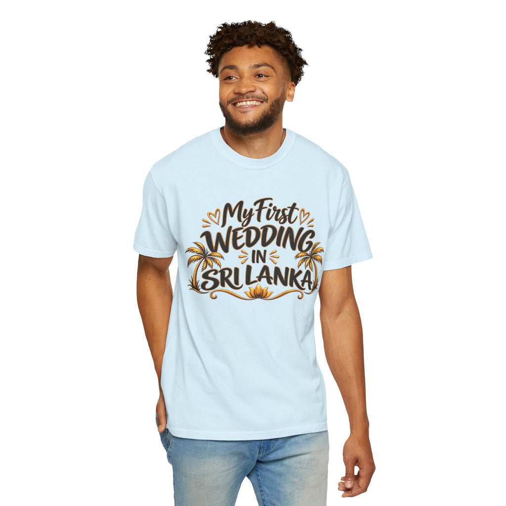 Sri Lanka Unisex Wedding T-Shirt – My First Wedding in Sri Lanka