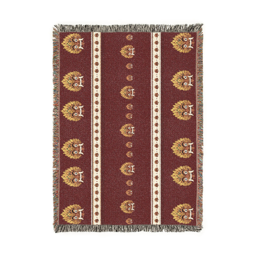 Sri Lankan Gift Woven Blanket Raksha Mask Design