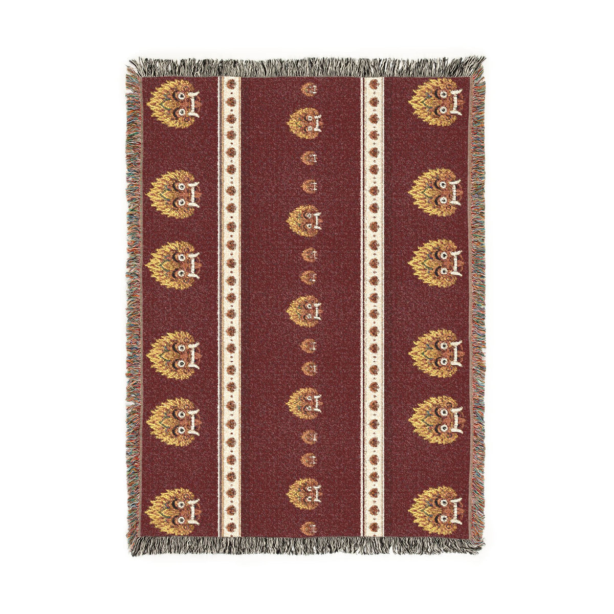 Sri Lankan Gift Woven Blanket Raksha Mask Design