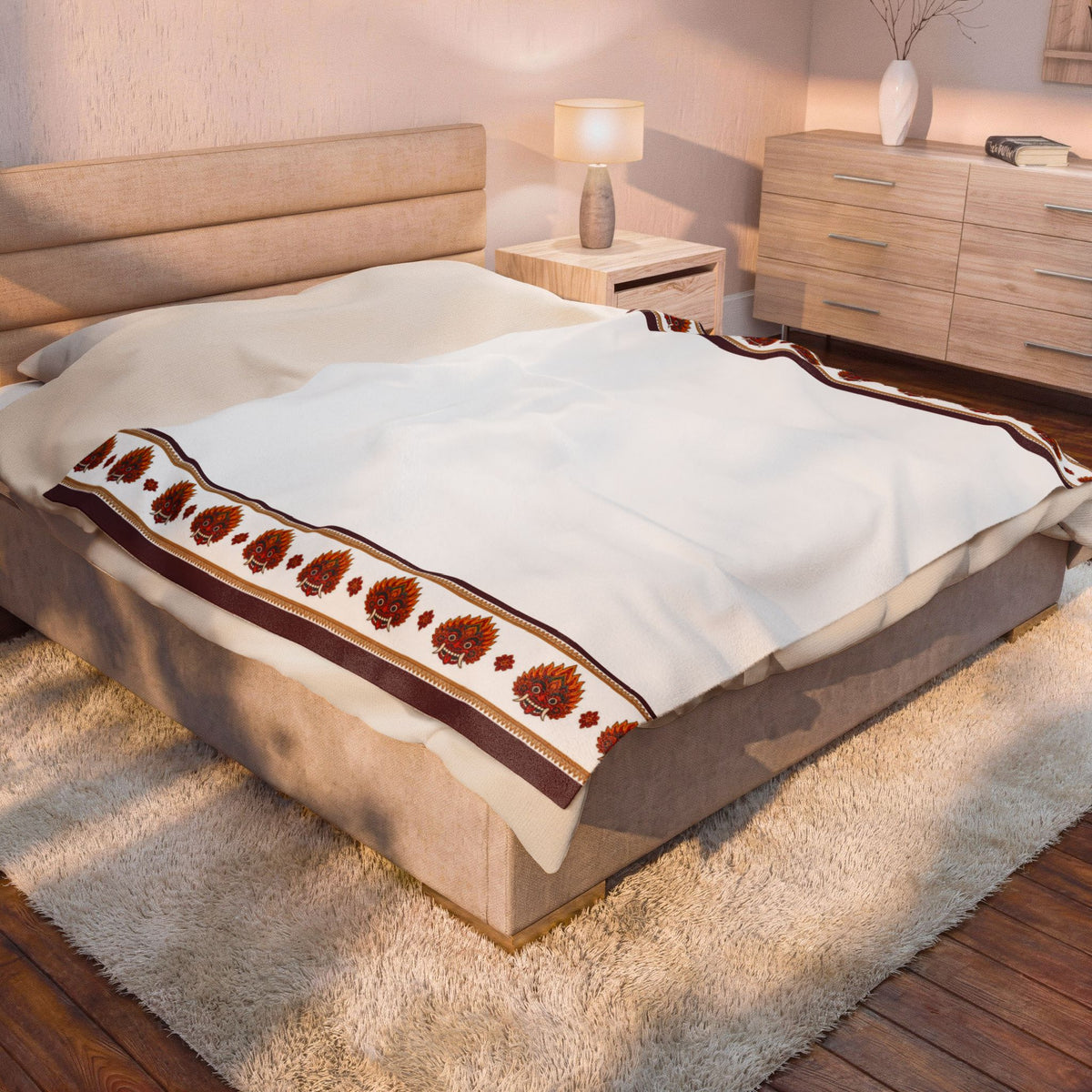 Raksha Mask Blanket Velveteen Plush