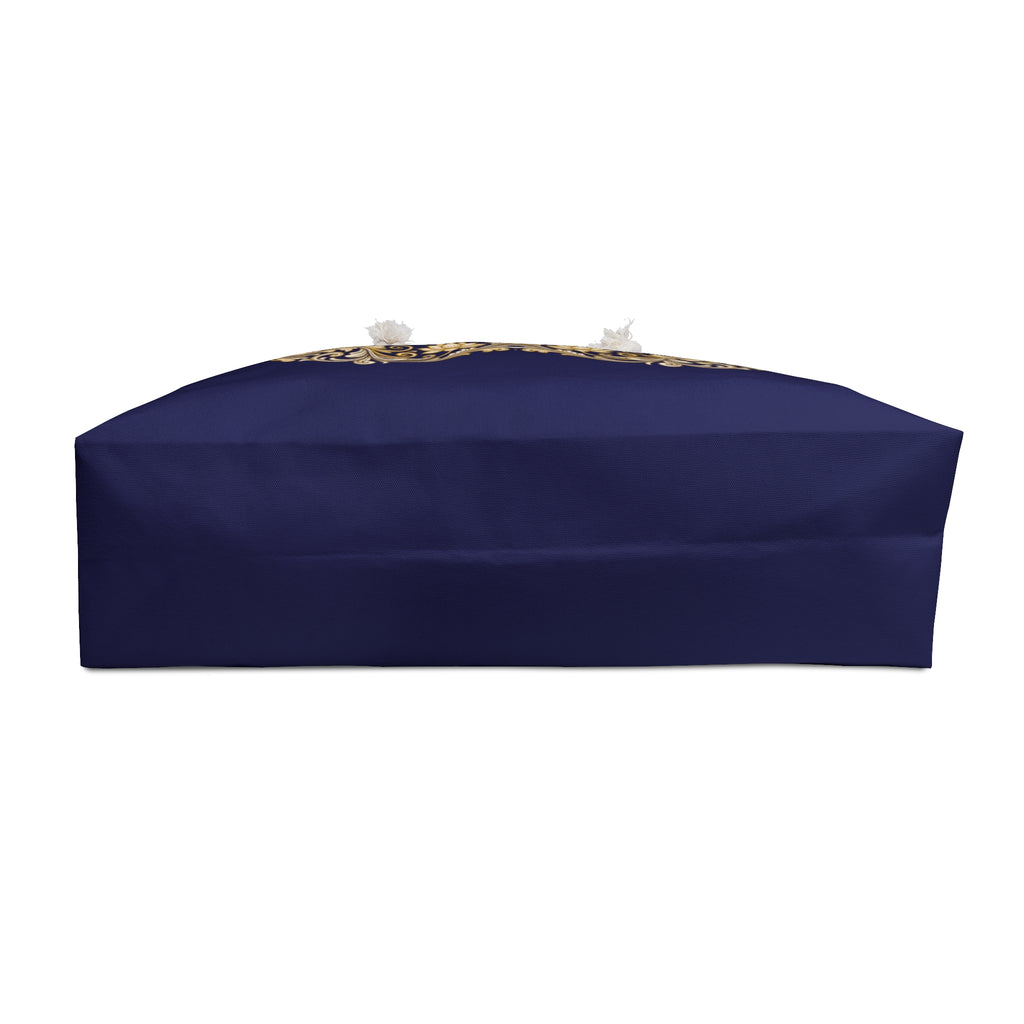 Navy & Gold Baroque Weekender Bag