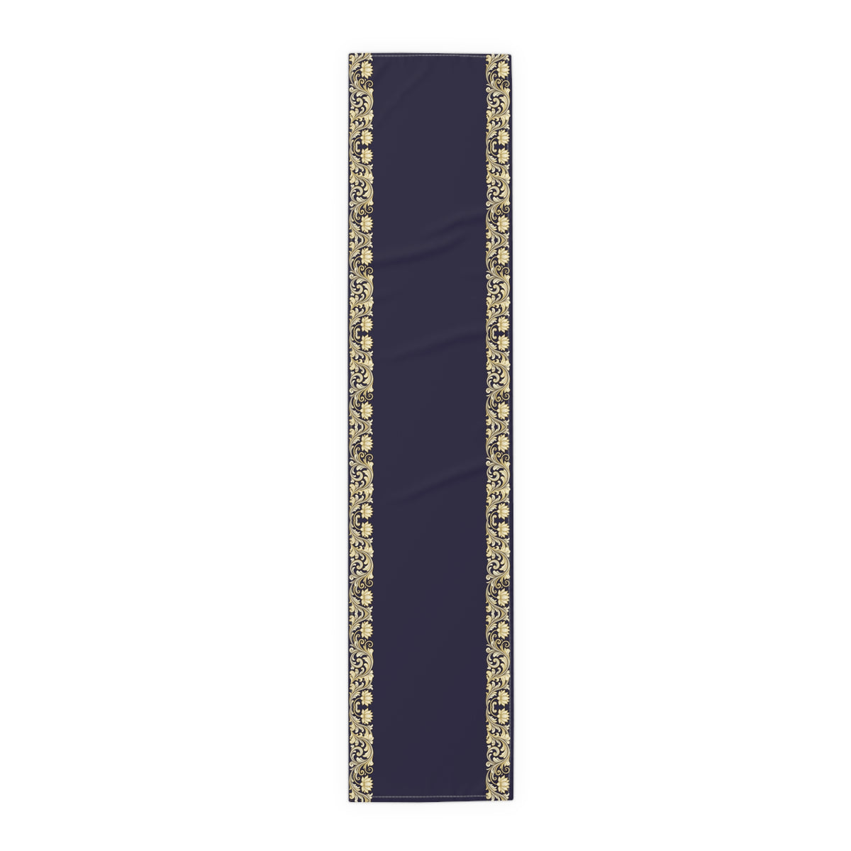 Navy & Gold Baroque Table Runner | Elegant Dining Décor