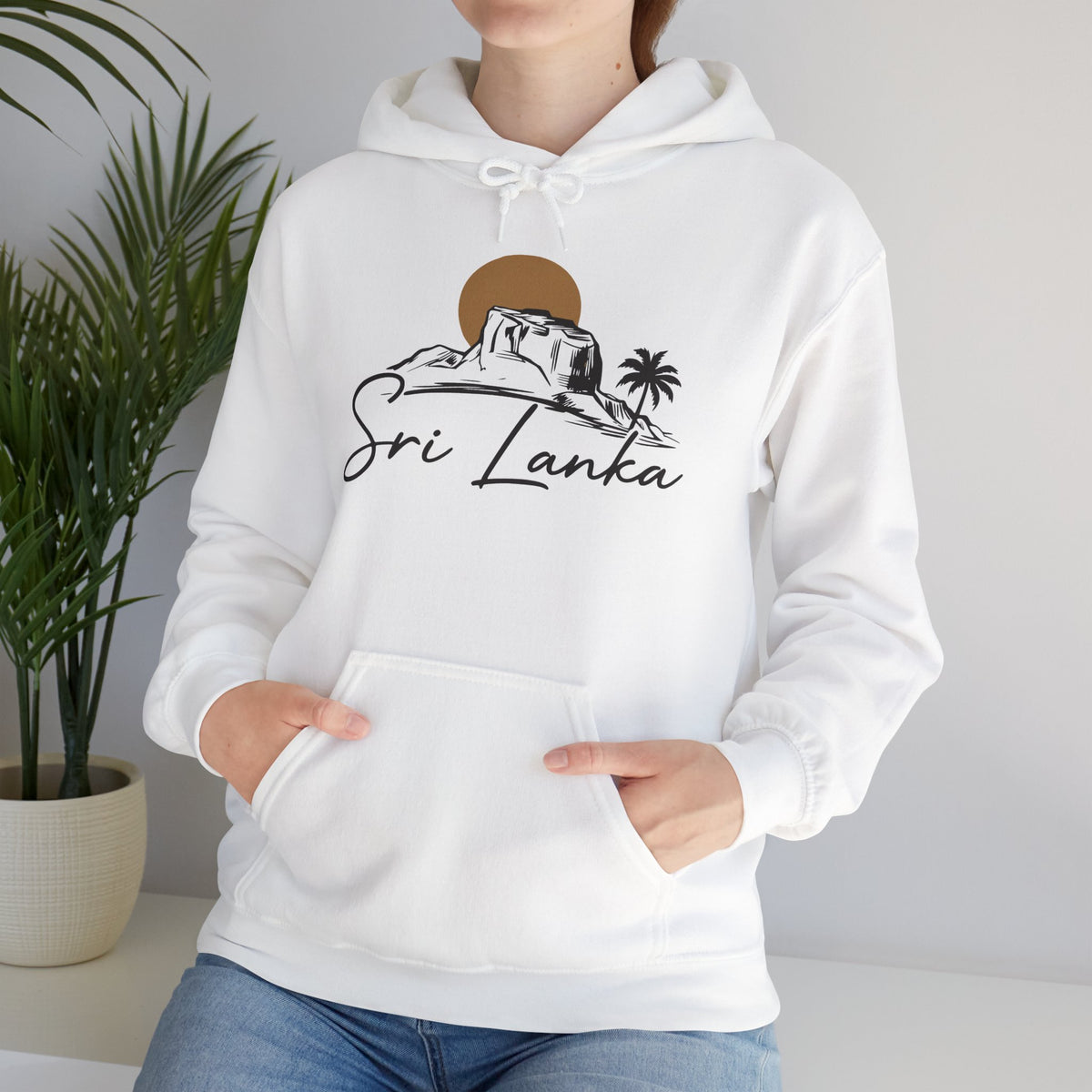 Sri Lanka Sunset Unisex Hoodie Palm Tree Beach Sweatshirt