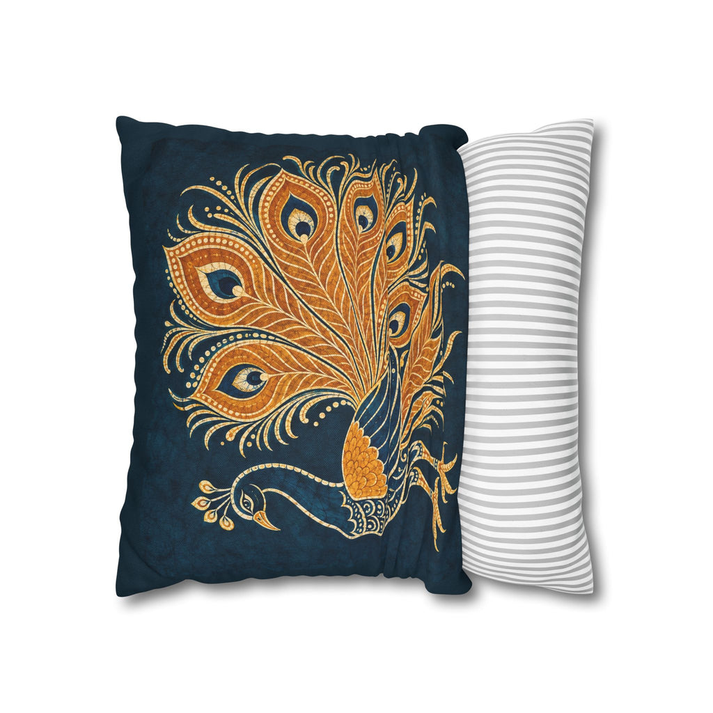 Peacock Batik Cushion Cover Sri Lankan Gift Pillowcase