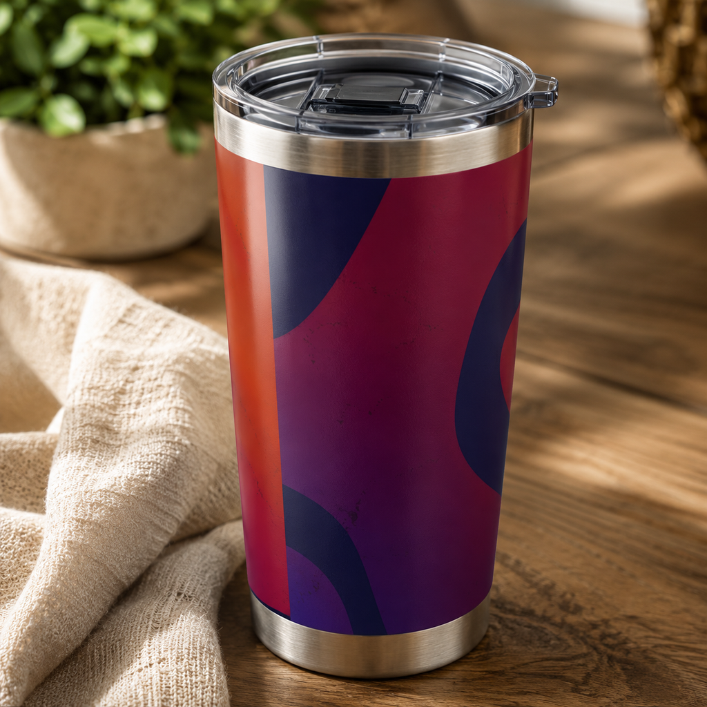 Sri Lanka Batik Wave Tumbler 20oz | Crimson & Indigo