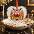 Personalized Cricket Couple Heart Ornament | Sri Lankan Gift