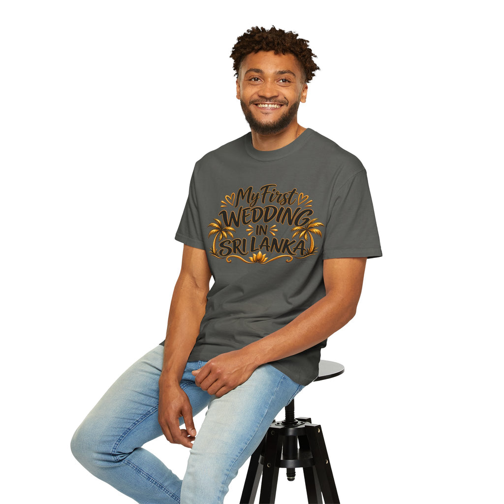 Sri Lanka Unisex Wedding T-Shirt – My First Wedding in Sri Lanka