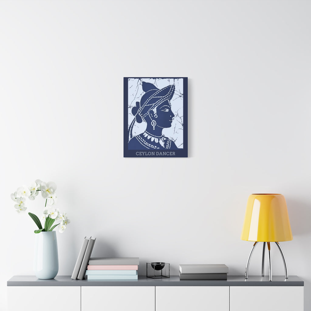 Ceylon Dancer Matte Canvas Wall Art Sri Lankan Batik Heritage Print