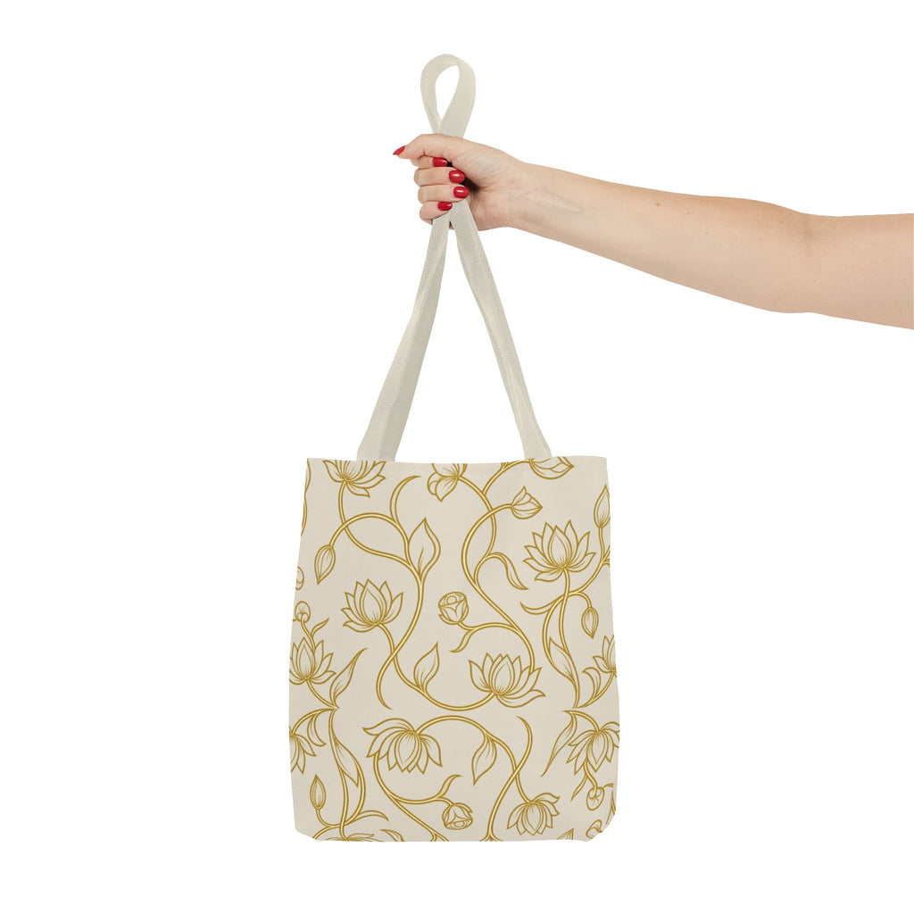 Ceylon Lotus Tote Bag Sri Lankan Temple Flower Canvas Shopper