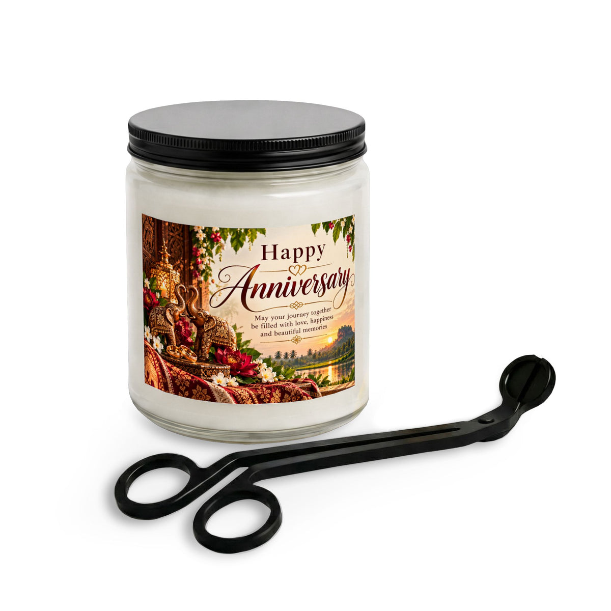 Happy Anniversary Candle Set with Wick Trimmer