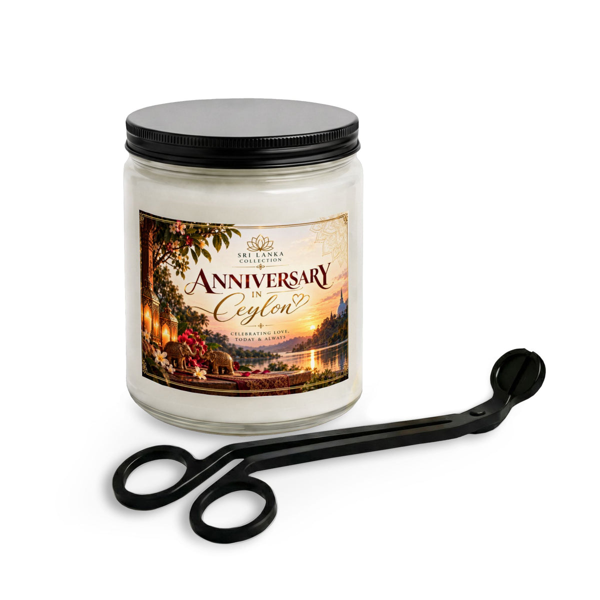Anniversary Ceylon Candle Set with Wick Trimmer
