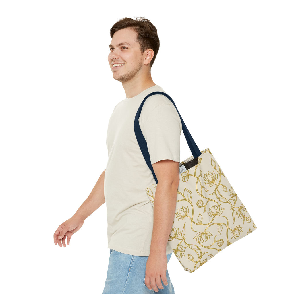 Ceylon Lotus Tote Bag Sri Lankan Temple Flower Canvas Shopper