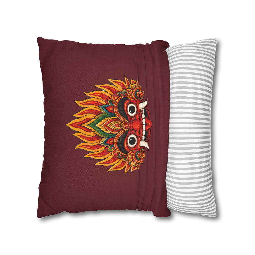 Raksha Guardian Cushion Cover  Sri Lankan Devil Dance Mask